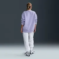 Nike Sportswear Phoenix Fleece женская оверсайз Graphic Crew-Neck свитшот цвет фиолетовый