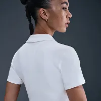 NikeCourt Heritage женская Short-Sleeve Cropped Tennis Polo цвет белый