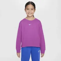 Nike Sportswear Essential Big детские (Girls') Long-Sleeve футболка цвет фиолетовый