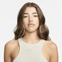 Nike Sportswear Chill Rib женская Slim Sleeveless Midi Костюм цвет коричневый