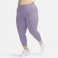 Nike Zenvy женская Gentle-Support С высокой Талией 7/8 лосины (большие размеры) цвет фиолетовый
