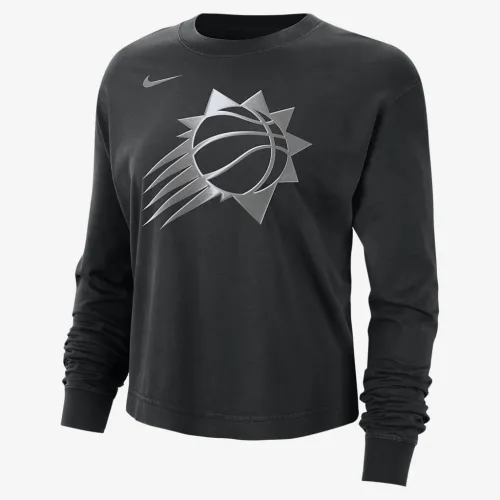Phoenix Suns Courtside женская Nike NBA Shine Boxy Long-Sleeve футболка цвет черный