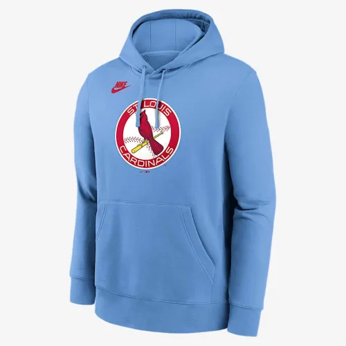 St. Louis Cardinals Cooperstown Logo Club чоловічі Nike MLB Pullover Толстовка з капюшоном блакитний