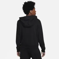 Nike Dri-FIT One женская Full-Zip French Terry Толстовка с капюшоном цвет черный