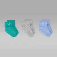Nike Jordan Essentials Baby Ribbed Gripper носки (3 пары) цвет серый