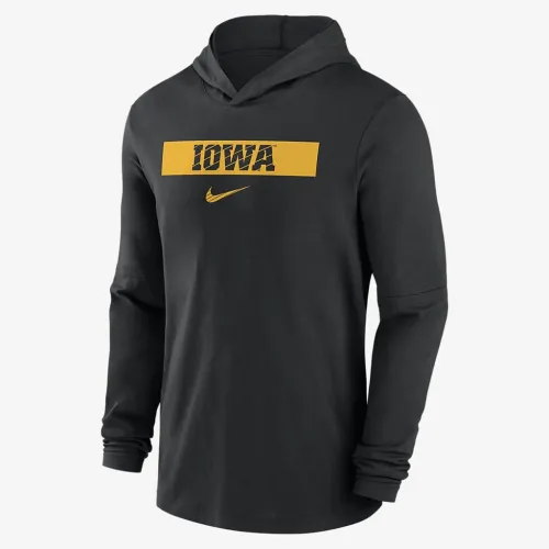 Iowa Hawkeyes Sideline чоловічі Nike Dri-FIT College Long-Sleeve Hooded Top колір чорний