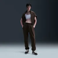 Nike Sportswear Phoenix Fleece женская С высокой Талией оверсайз Sweatpants цвет коричневый
