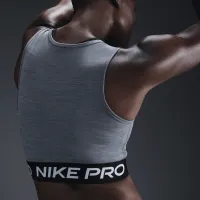 Nike Pro жіноча Dri-FIT Cropped Tank Top колір сірий