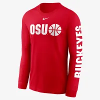 Ohio State Buckeyes баскетбольные Icon мужские Nike College Long-Sleeve футболка цвет красный