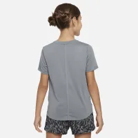 Nike One Big дитячі (Girls') Short-Sleeve тренувальні Top колір сірий