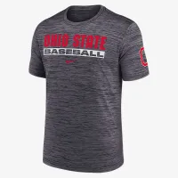 Ohio State Buckeyes Velocity Baseball Wordmark Stack мужские Nike Dri-FIT College футболка цвет черный