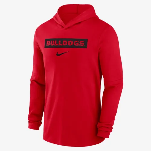 Georgia Bulldogs Sideline чоловічі Nike Dri-FIT College Long-Sleeve Hooded Top колір червоний