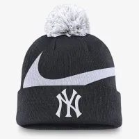 New York Yankees Peak чоловічі Nike MLB Cuffed Pom Beanie блакитний