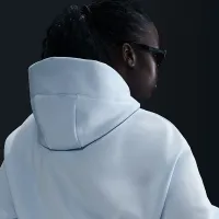 Nike Sportswear Phoenix Fleece жіноча оверсайз Pullover Толстовка з капюшоном (великі розміри) блакитний