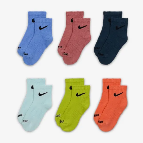 Nike Dri-FIT Performance Basics Little дитячі Ankle шкарпетки (6 пар) блакитний