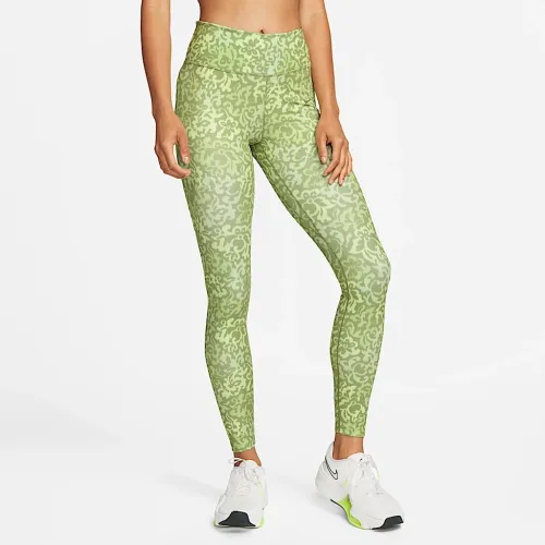 Nike One женская Mid-Rise тренировочные лосины цвет зеленый