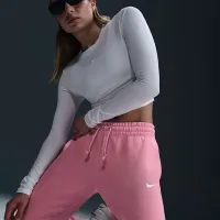 Nike Sportswear Phoenix Fleece женская Mid-Rise Sweatpants Pink