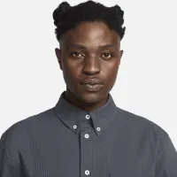 Nike Life чоловічі Short-Sleeve Seersucker Button-Down Shirt колір сірий