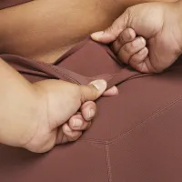 Nike Zenvy женская Gentle-Support С высокой Талией 7/8 лосины (большие размеры) цвет коричневый