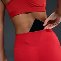 Nike One женская С высокой Талией Full-Length лосины цвет красный