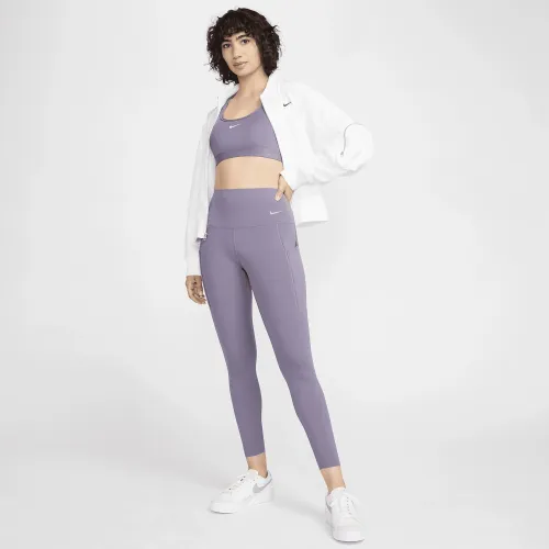 Nike Universa жіноча Medium-Support З високою талією 7/8 лосіни з кишенямиколір фіолетовий