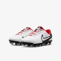Nike Jr. Tiempo Legend 10 Academy Little/Big детские Multi-Ground Low-Top футбольные бутсы цвет белый