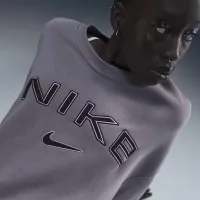 Nike Sportswear Phoenix Fleece жіноча Over-оверсайз Crew-Neck Logo світшот колір сірий