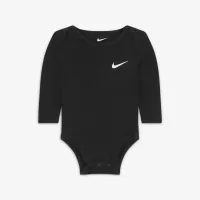 Nike Essentials Baby (0-9M) 3 пары Long Sleeve Bodysuits цвет серый