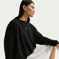 Nike Sportswear женская оверсайз Long-Sleeve футболка цвет черный