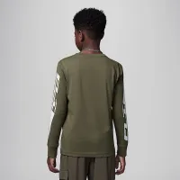 Nike Jordan Big детские MVP Flight Long Sleeve футболка цвет зеленый