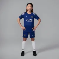 Nike Paris Saint-Germain 2025 Stadium Fourth Big дитячі Jordan Dri-FIT Soccer Replica шорти блакитний