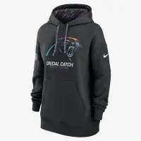 Carolina Panthers Crucial Catch Club женская Nike NFL Pullover Толстовка с капюшоном цвет черный