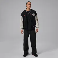 Nike Jordan Brooklyn мужские оверсайз Full-Zip Толстовка с капюшоном цвет черный