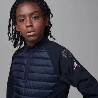 Nike Paris Saint-Germain Academy Winter Warrior Big дитячі Jordan Therma-FIT Soccer Drill Top колір чорний