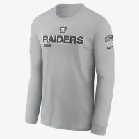 Las Vegas Raiders Salute to Service Mascot Edge Legend мужские Nike NFL Long-Sleeve футболка цвет серый