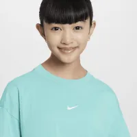 Nike Sportswear Big детские (Girls') оверсайз футболка цвет зеленый