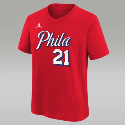 Nike Joel Embiid Philadelphia 76ers Statement Edition Big дитячі Jordan NBA футболка колір червоний