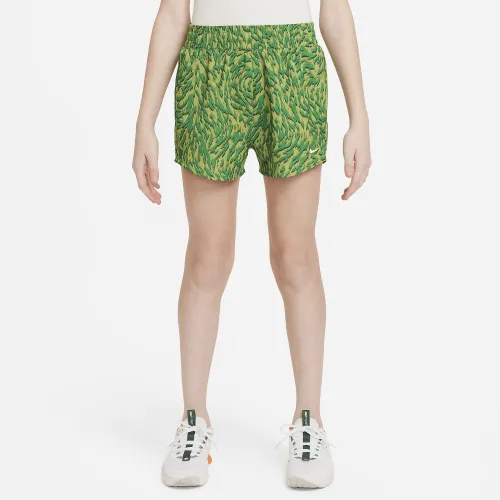 Nike One Big дитячі (Girls') Woven З високою талією шорти колір зелений