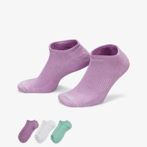 Nike Everyday Plus Cushion тренувальні No-Show шкарпетки (3 пар) різнокольорові