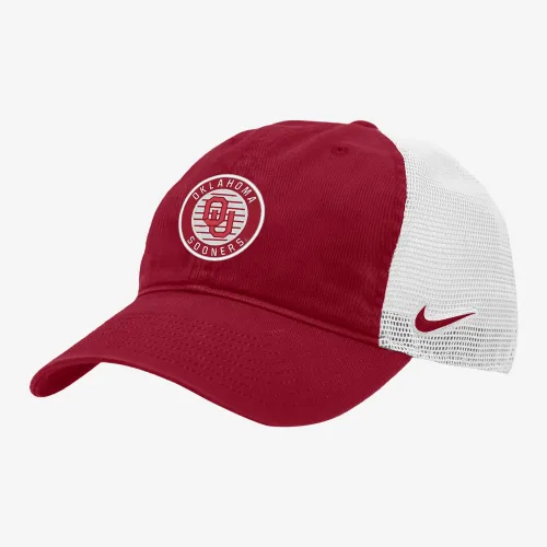 Oklahoma Heritage86 Nike College Trucker Hat цвет красный