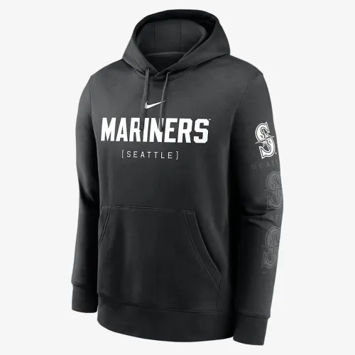 Seattle Mariners Fashion Club чоловічі Nike MLB Pullover Толстовка з капюшоном колір чорний