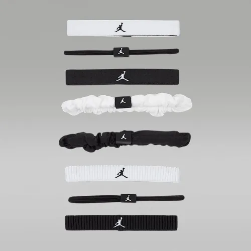 Nike Jordan Sport Mixed Elastic Hair Ties (8-Pack) колір білий