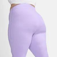 Nike Universa женская Medium-Support С высокой Талией 7/8 лосины с карманами(большие размеры) цвет фиолетовый