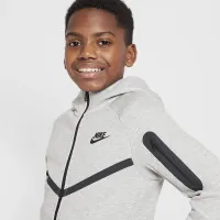 Nike Sportswear Tech Fleece Big детские Full-Zip Толстовка с капюшоном цвет серый
