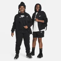 Nike Sportswear Club Fleece Big детские Full-Zip Толстовка с капюшоном (Extended Size) цвет черный