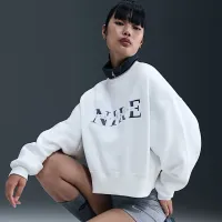 Nike Sportswear Phoenix Fleece женская оверсайз Crew-Neck свитшот цвет белый