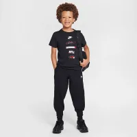 Nike Little дитячі Brandmark Stack футболка колір чорний