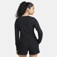 Nike Sportswear Chill Rib женская Slim Full-Zip Cardigan цвет черный