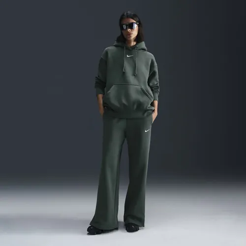 Nike Sportswear Phoenix Fleece женская С высокой Талией Wide-Leg Sweatpants цвет зеленый