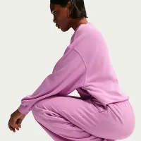 Nike Sportswear Chill Terry женская Mid-Rise French Terry Open-Hem Pants цвет фиолетовый
